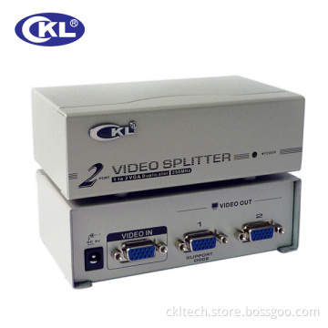 Metal Case 2 Port VGA Splitter (250MHz)